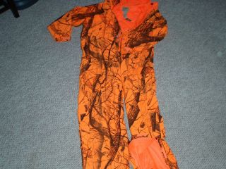 Blaze orange hunting suit