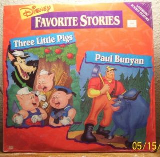 Disney Favorite Stories Laserdisc LD Little Pigs Bunyan
