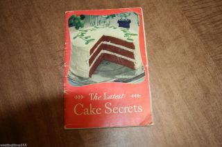   Cook Book Titled The Latest Cake Secrets By Swans Down Cake Flour 1934