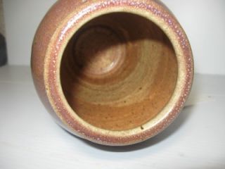   Signed Pottery Stoneware Vase Made in Burleson Texas Lovely