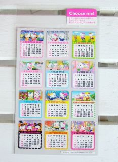 cute date to your life with this set of calendar Hello Kitty stickers 
