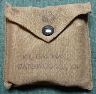 WW2 US Army Gas Mask Waterproofing Kit 