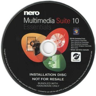 Ahead Nero 10 Multimedia Suite Burning Software ROM Essentials for CD 
