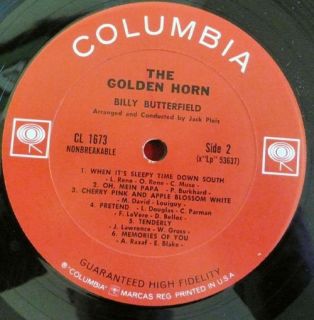 Billy Butterfield Golden Horn CL 1673 Mono Jazz VG