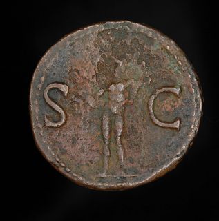   Roman Imperial Assarius as Neptune Coin Agrippa under Emperor Caligula