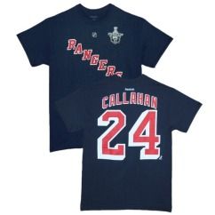 New York Rangers Ryan Callahan Blue Stanley Cup 2012 Jersey T Shirt 