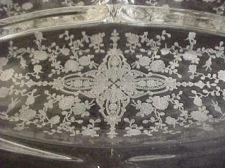 Part Oblong Relish Dish in the Rose Point Clear pattern by Cambridge 