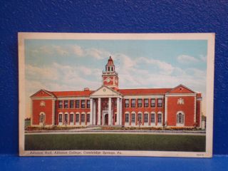 1939 Alliance College Cambridge Springs PA Postcard
