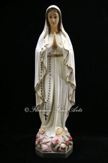 Large Our Lady of Lourdes Mary Italian Statue Sculpture Vittoria Italy 