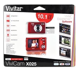 Vivitar ViviCam X025 10.1 MP 4x Digital Zoom HD Digital Camera