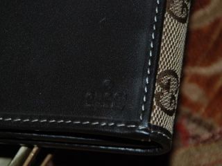 Gucci Britt Beige and Brown Monogram Continental Clutch Wallet Gently 