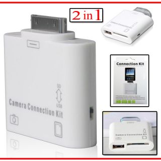 2in1 USB SD Card Reader Camera Connection Kit for iPad