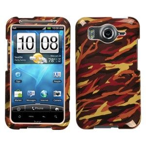 Yellow Camo Hard Case Snap on Cover for HTC Inspire 4G