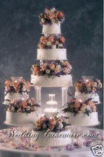 Tier Cascade Fountain Wedding Cake Stand Stands Set