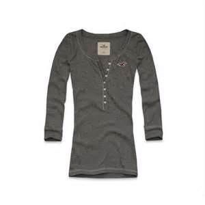 Hollister by Abercrombie Calabasas L s Tee Henley XS S