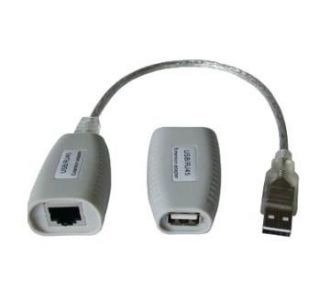 USB Extension Over Ethernet Cable RJ45 2 Adapters M F
