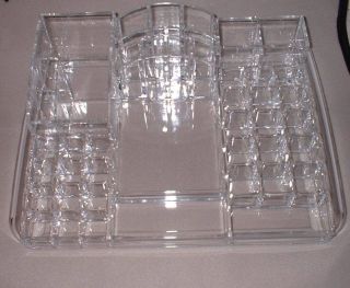 Caboodles Crystal Clear Acrylic Beauty Buffet Tray Cosmetic Organizer 