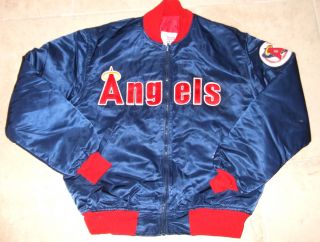 California Angels Vintage 1980s Anaheim Los Angeles Satin Zip Starter 