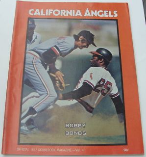 1977 California Angels vs Milwaukee Baseball Program