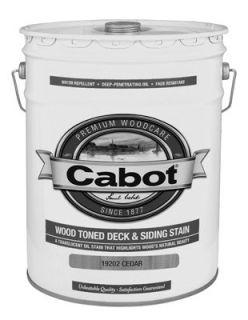 Cabot Samuel 19202 08 Wood Toned Deck Siding Stain VOC Cedar 5 Gallon 