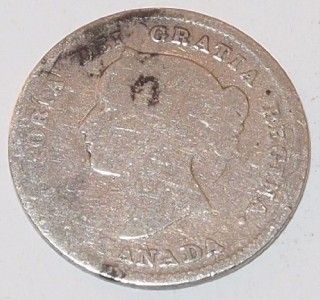 1899 canada canadian nickel 5 five cent silver coin