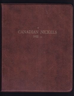 1922 75 Canadian Nickels 5 Cent Lot of 53 in Album