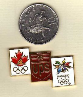 Nagano 1998 Winter Olympic UPS Canadian Pin Badge