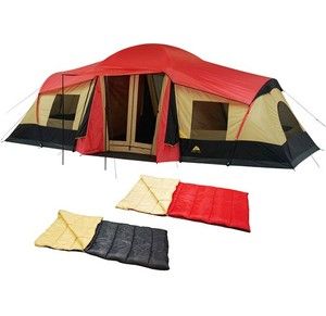 Ozark Trail Family Camping Value Bundle sleeps 10 person 20x11 tent 4 