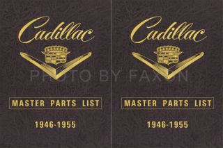 Cadillac Master Parts Book 1955 1954 1953 1952 1951 1950 1949 1948 