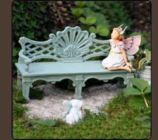   size 7 x 2 x 4 h bench only red campion fairy is available separately