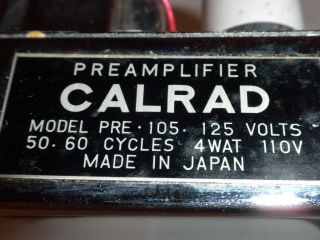 Calrad Vintage Preamplifier Model Pre 105
