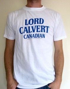 Vtg Lord Calvert Canadian T Shirt Retro Punk Emo 80s