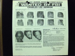 Herron Allen II Canady Parker FBI Wanted Poster Murder