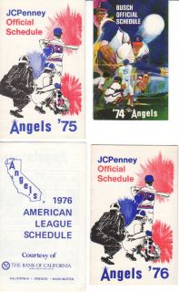 CALIFORNIA ANGELS 1975 Pocket Schedule Nolan Ryan Baseball Night Los 