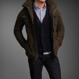NWT Abercrombie & Fitch Mens CALAMITY POND Winter Jacket OLIVE GREEN 