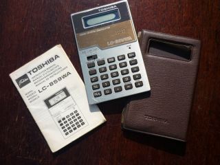 Toshiba LC 859WA Vintage Calculator with Manual