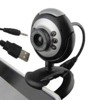 USB 30 0M 6 LED Webcam Camera Web Cam with Mic for Desktop PC Laptop 