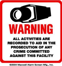 CCTV Warning Sign Camera Recording Warning
