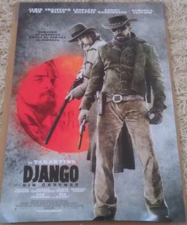 Django Unchained Movie Poster 2 Sided Original Spanish 27x40 Quentin 