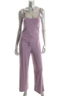 Famous Catalog New Purple Heather Cami Pant Lace Trim Pajama Set s 