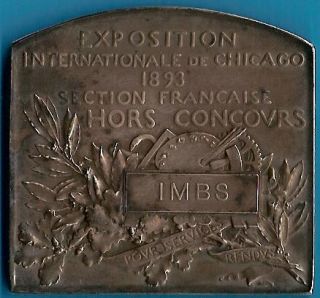 1893 Columbian Exposition Chicago / French Award Medal by Roty 