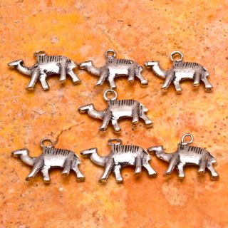 21x10x3 mm Camels Dangle Charm Beads Findings 925 Sterling Silver 