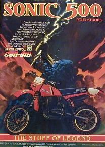 Can Am Sonic 500 Four Stroke Motorcycle Ad 1982