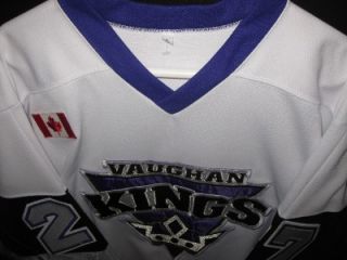 GAME WORN USED SEWN #27 KINGS HOCKEY JERSEY CANADA VAUGHAN MENS S M