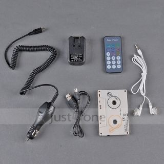 Car MP3 Player Cassette Adapter USB Charger Remote Set