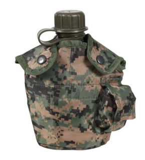 Canteen Cover   GI Style   1 Quart   Woodland Digital Camouflage