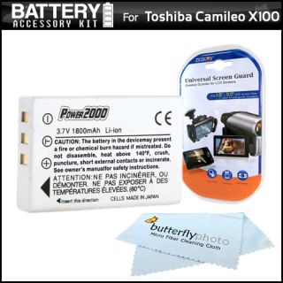 Battery Kit for Toshiba Camileo X100 Full HD Camcorder
