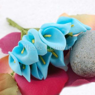 144 Mini Calla Lily Flower Wedding Scrapbooking Blue