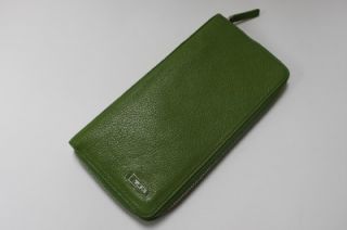 tumi capra zip around travel wallet green