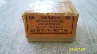 1894 WINCHESTER 30 CALIBER SOFT POINT BULLETS BOX